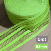 5 Meters Waistband Elastic Neon Yellow 95mm - ACCESSOIRES LEDUC BV